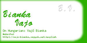 bianka vajo business card
