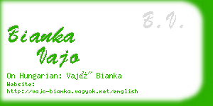 bianka vajo business card